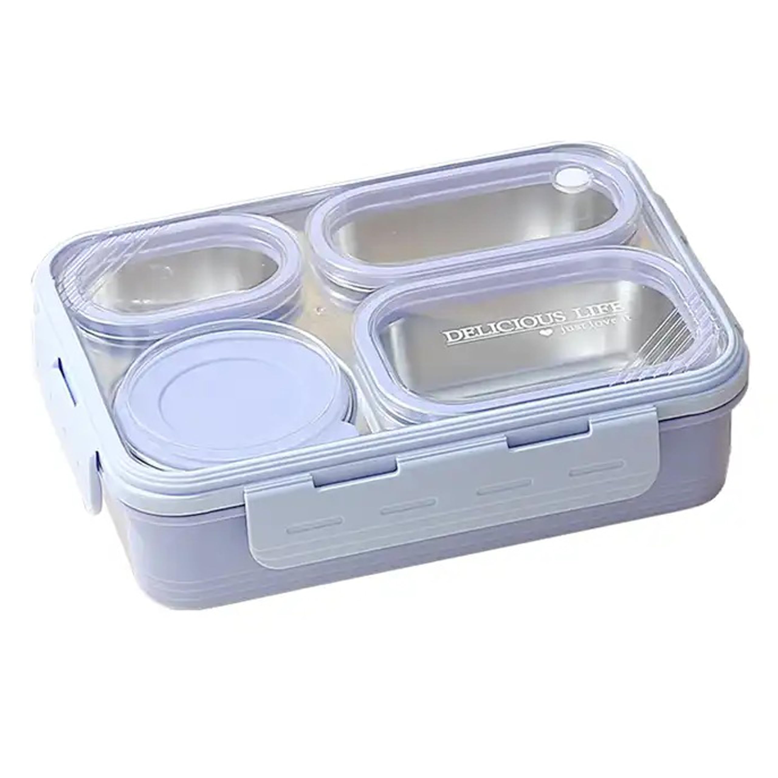 LWVAX Leakproof 4 Compartment Lunch Box with Spoon & Chopstick 304 Stainless Steel Bento Box Tiffin Box for Office, School, Picnic (Lavender) (B0CQ2G88KT) Amazon Price History, Amazon Price Tracker