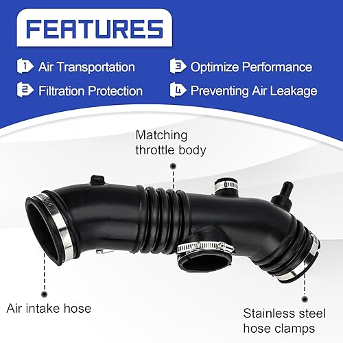 Miniatura 4 de Manguera de admisión de aire automotriz para Toyota 4Runner 1996-1998, 17881-62091, 696-129, pieza de repuesto, manguera de admisión