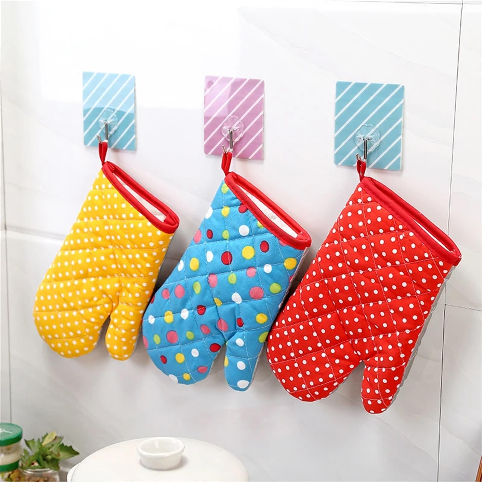 Gants de Cuisine, Gants de Four résistants aux Taches, Gants épais pour la Maison, Gants isolés pour Micro-Ondes, Gants créatifs, antidérapants, résistants à la Chaleur et Anti-brûlures