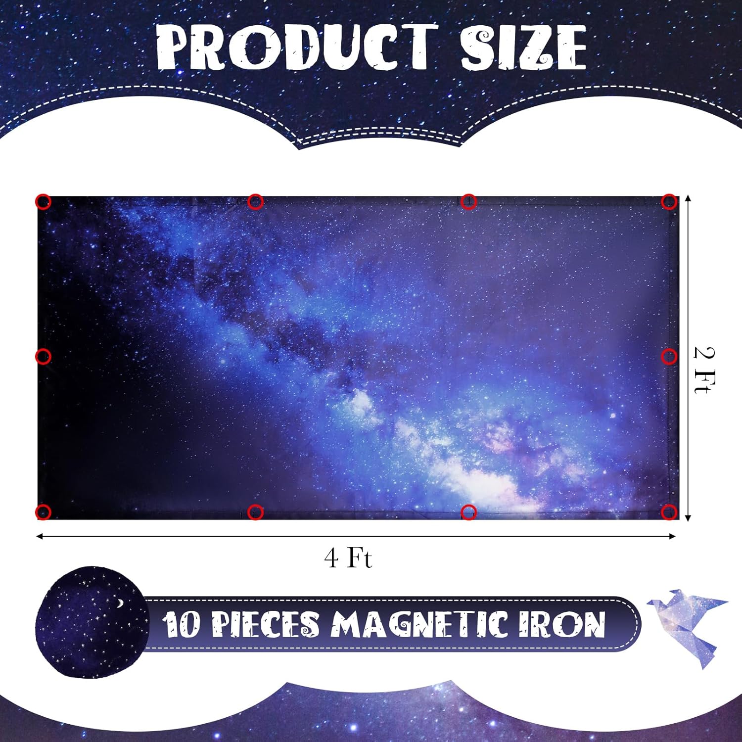 Yahenda 8 Packs Fluorescent Light Covers, 4 x 2 Feet Magnetic Ceiling Lighting Covers, Classroom Light Filter Shade for Office School Hospital Home Room Decor(Blue Sky White Cloud)