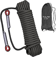 LZMZXU 12mm Static Climbing Rope 23KN Strength Rappelling Rope for Rock Climbing Hiking Camping 32-164FT