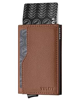 VULKIT Credit Card Holder RFID Protection, Pop Up Metal Card Holder With Double Card Cases Slim Smart Wallet For 10 Cards Space Grey 1123363839