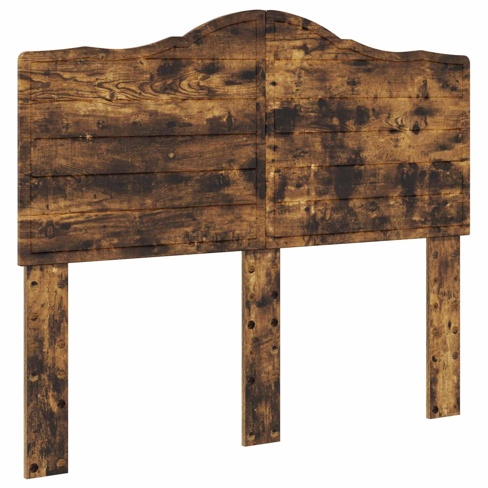 vidaXL Estructura de Cama con cabecera Roble Ahumado 120 x 200 cm