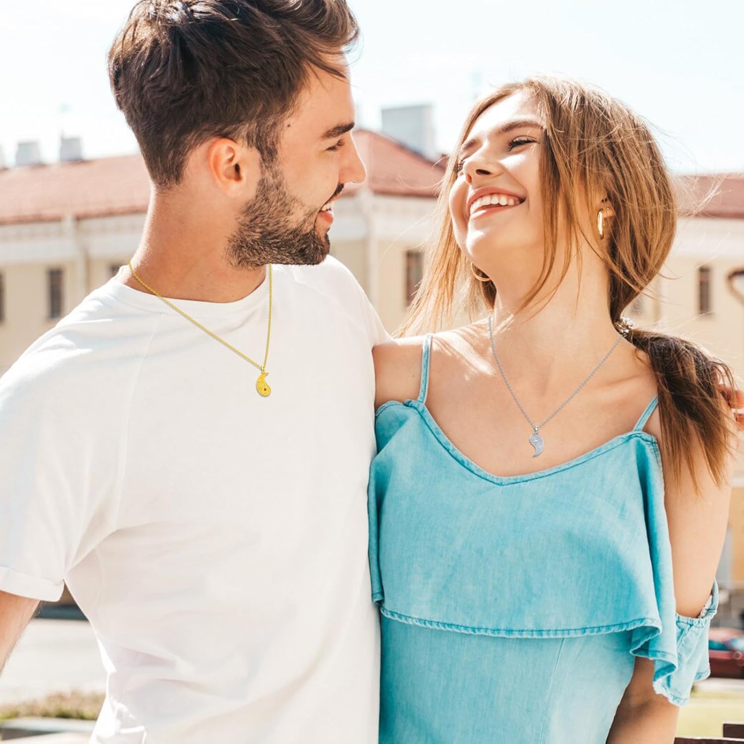 Yin Yang Dragon/Phoenix/Koi Fish Necklace 925 Sterling Silver Yin Yang Couples Matching Pendant Friendship BFF Necklace Jewelry for Her Him with Gifts Box - Image 3