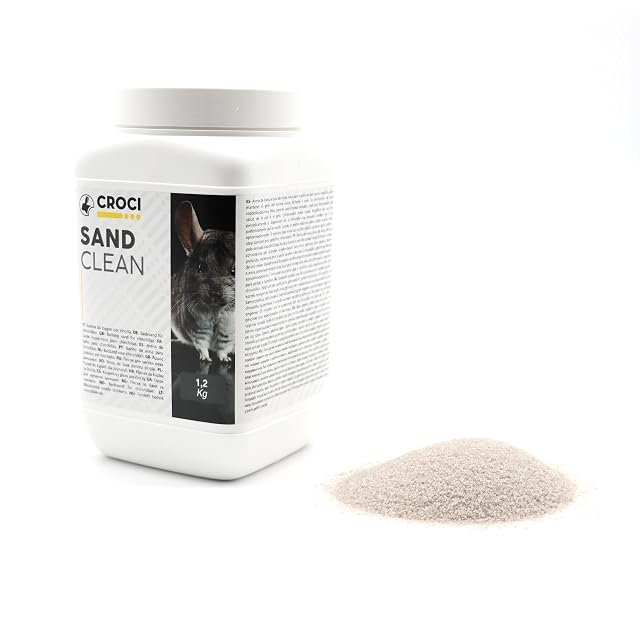 Croci Sand Clean - Arena Fina Para Chinchillas, Hamsters Y Pequeños Roedores, A Base De Silicona, Para Pelo…