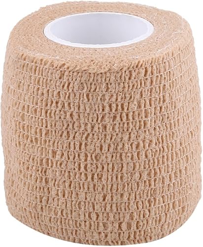 Dilwe 5 rollos de vendaje autoadhesivo, primeros auxilios, cinta autoadhesiva de colores del arco iris, cuidado personal, corrección corporal y