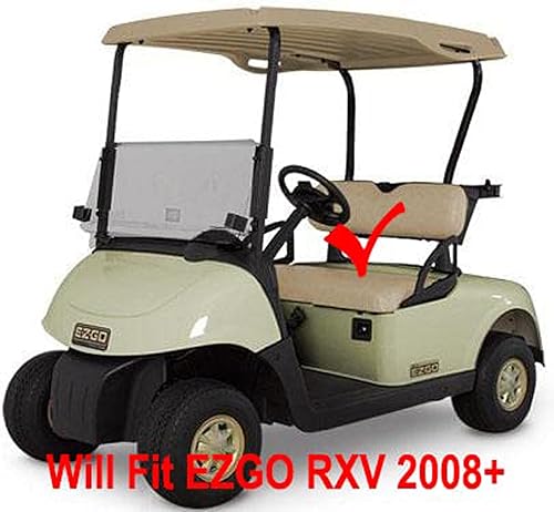 Vista 67 de Huskey - 4 fundas de asiento para carrito de golf delanteros y traseros para Club Car Precedent 2004+, modelos Tempo 2017+ G&E, negro de dos tonos