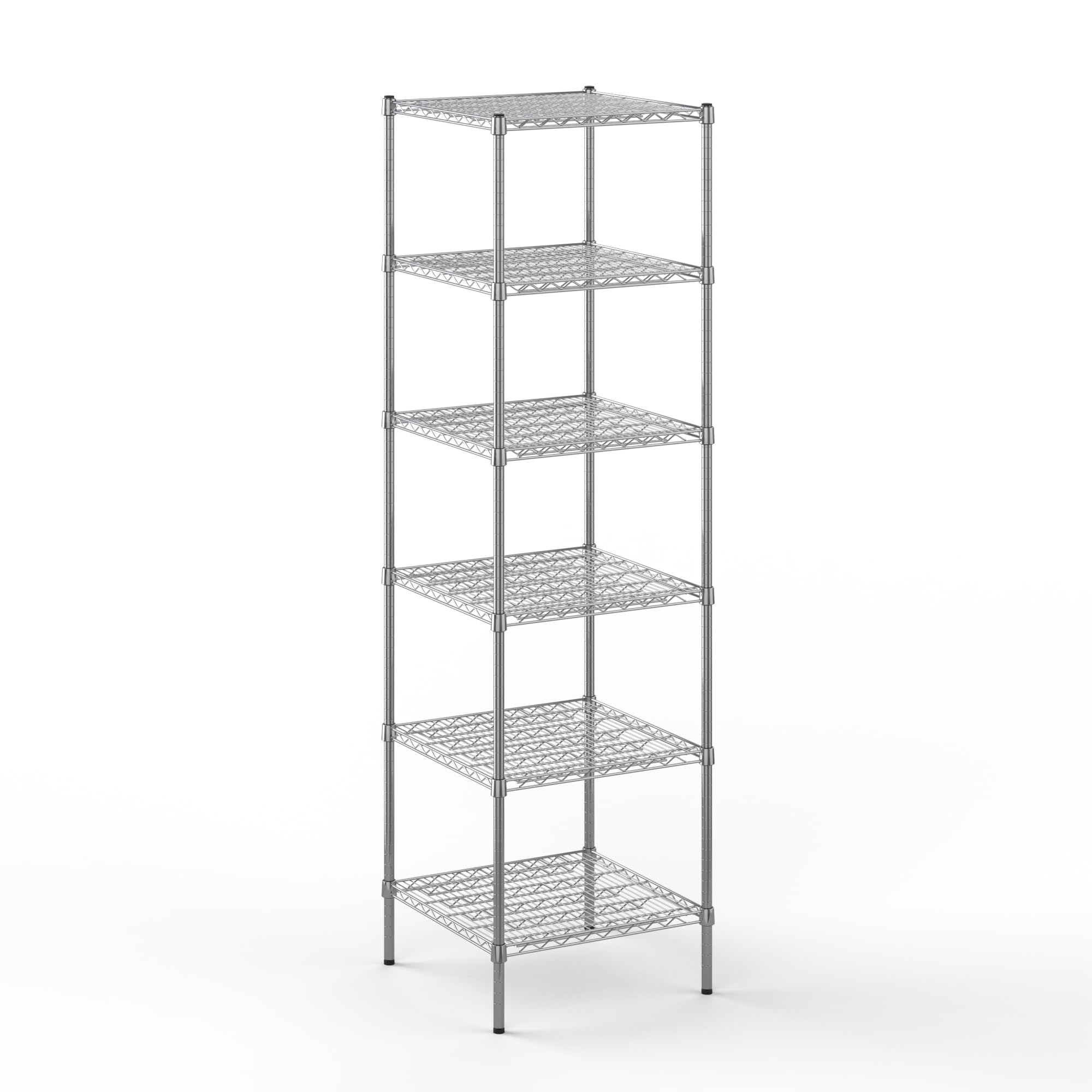 24" Deep x 24" Wide x 86" Height Wire Shelving Kit | 6-Tier | NSF Commercial Storage Rack Unit