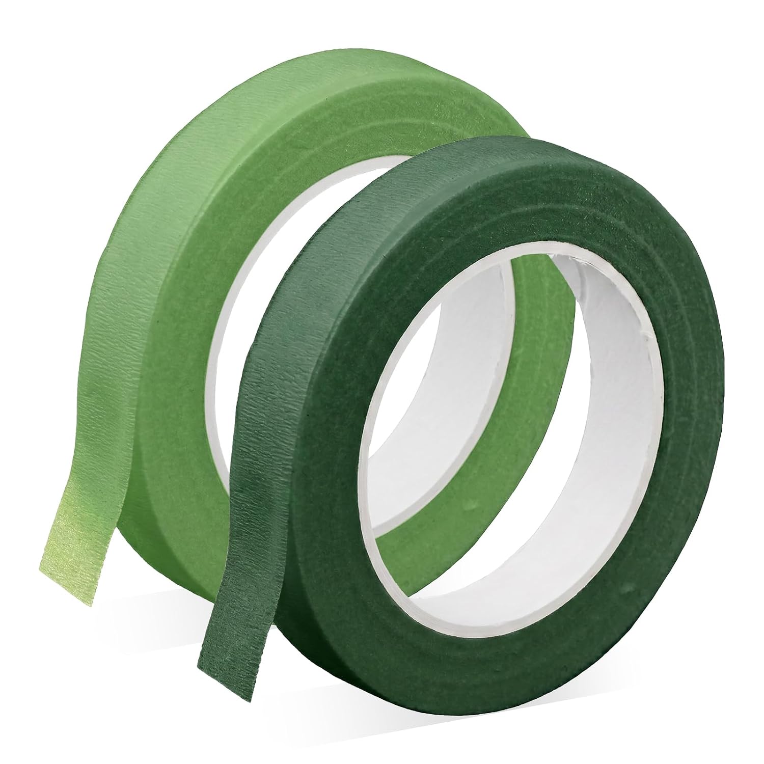 1/2inch x 20 Yard 2 Rolls Green Floral Tape, Waterproof Florist Tape | Flower Wide Tape for Bouquet Stem Wrap Floral Arranging Craft Projects Corsages, Wedding Bouquet