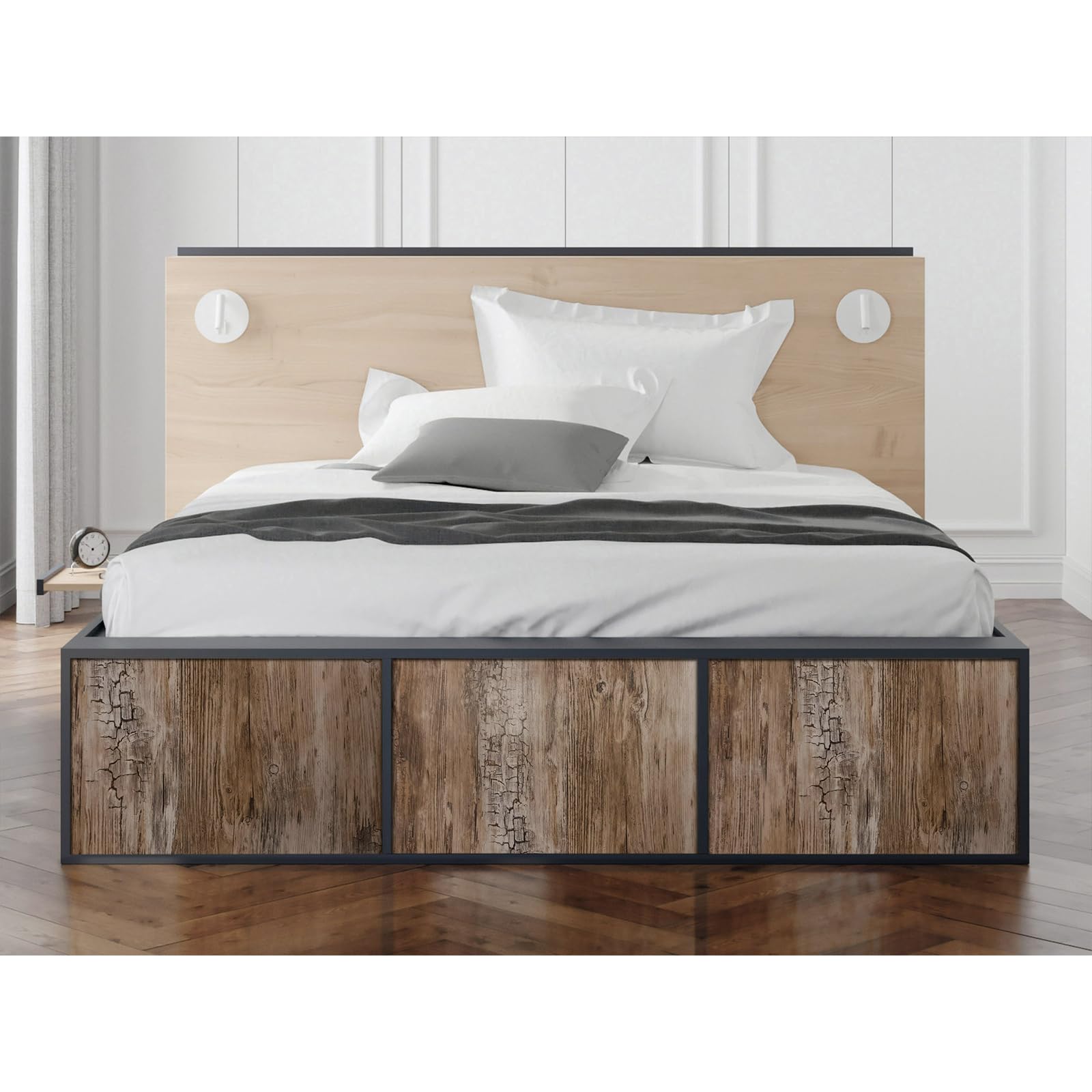 Klebefolie Möbel 67,5x1500 cm | Möbelfolie selbstklebend in Holzoptik | Folie für Möbel zur schnellen Renovierung von Türen, Schränken und Regalen | Möbelfolie dekorativ und pflegeleicht | Altes Holz