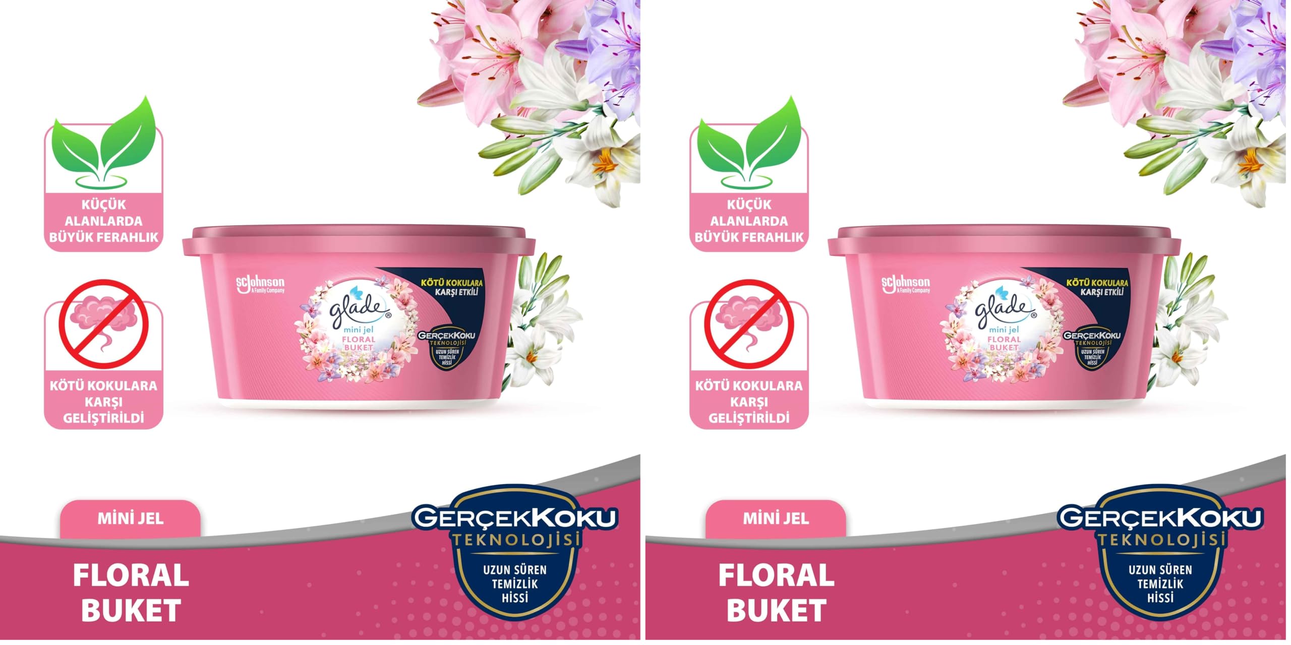 Glade Mini Jel Floral Buket 70 g 2li paket