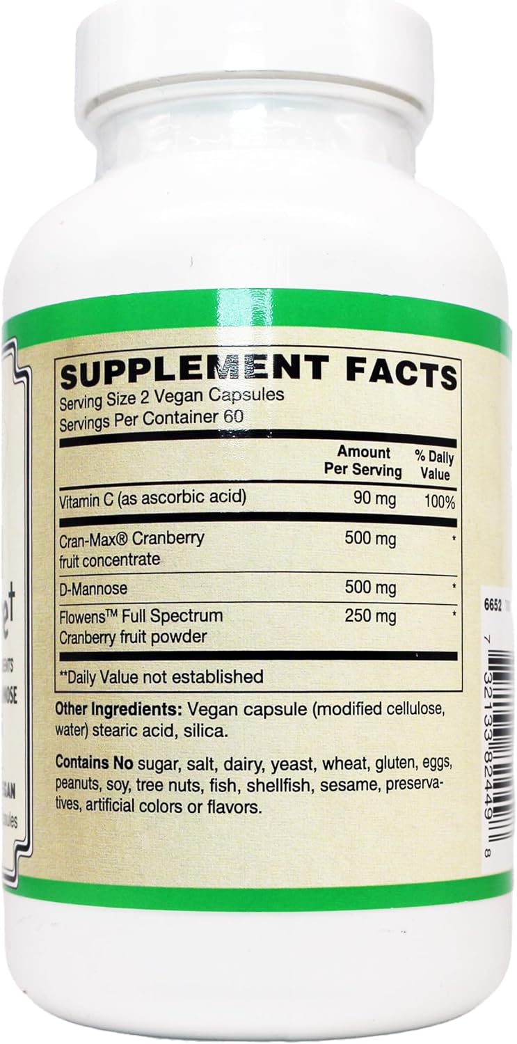 Advanced Urinary Care Supplement, Flowens Cranberry Extract Blend (120 Vcaps)