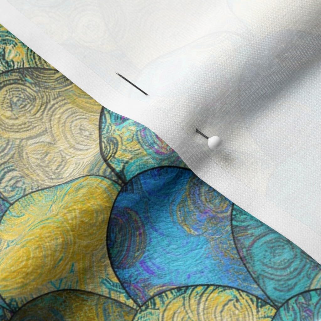 Spoonflower Fabric - Mermaid Turquoise Goldfish Dragon Ocean Fish Scales Easter Printed on Minky Fabric by The Yard - Sewing Baby Blankets Quilt Backing Plush