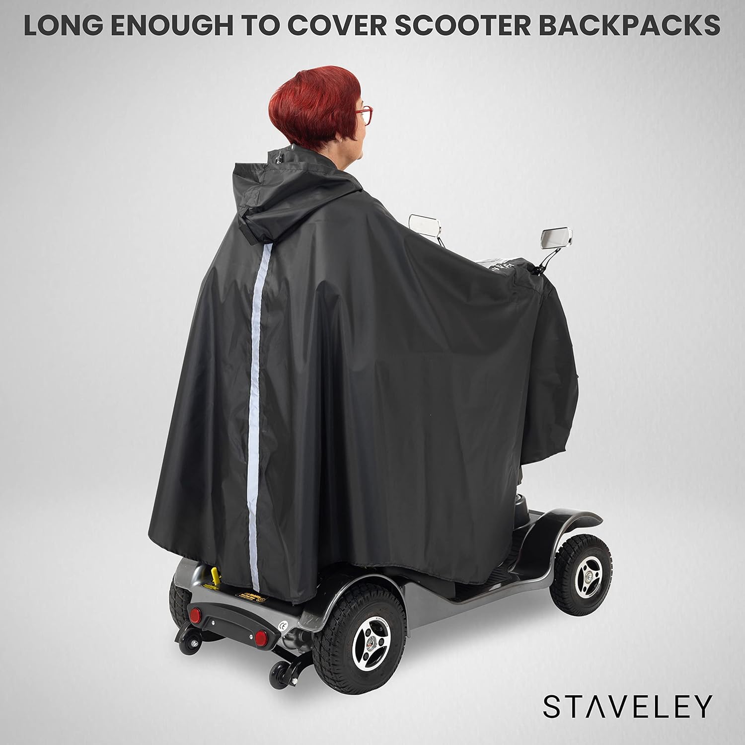 Staveley Mobility Scooter Cape Waterproof Rain Poncho Cover for