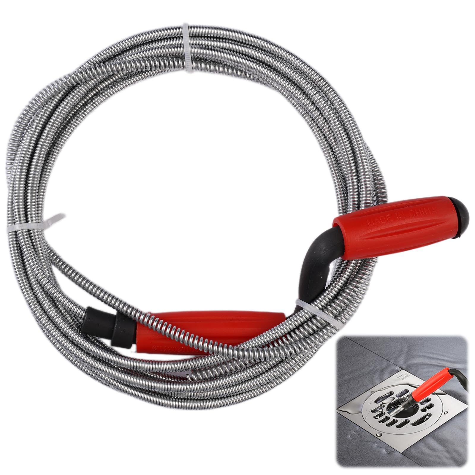 Rohrreinigungsspirale Abflussreiniger, 5m X 0,6cm Produktbild-Vorschau 2