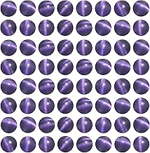 MJDCB 60 Pieces Small Purple Cat Eye Beads 6 mm Round Crystal Loose Beads for Jewellery Making Bracelets Earrings Necklaces Accessories