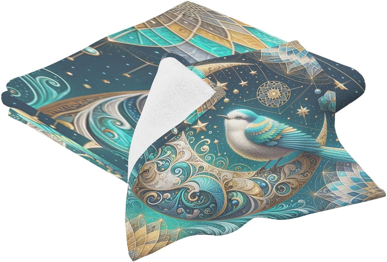 Hand Towels Premium Soft and Highly Absorbent Beautiful Bird 2 Pcs Towels for Bathroom Set 100% Cotton Decorative Face Towels