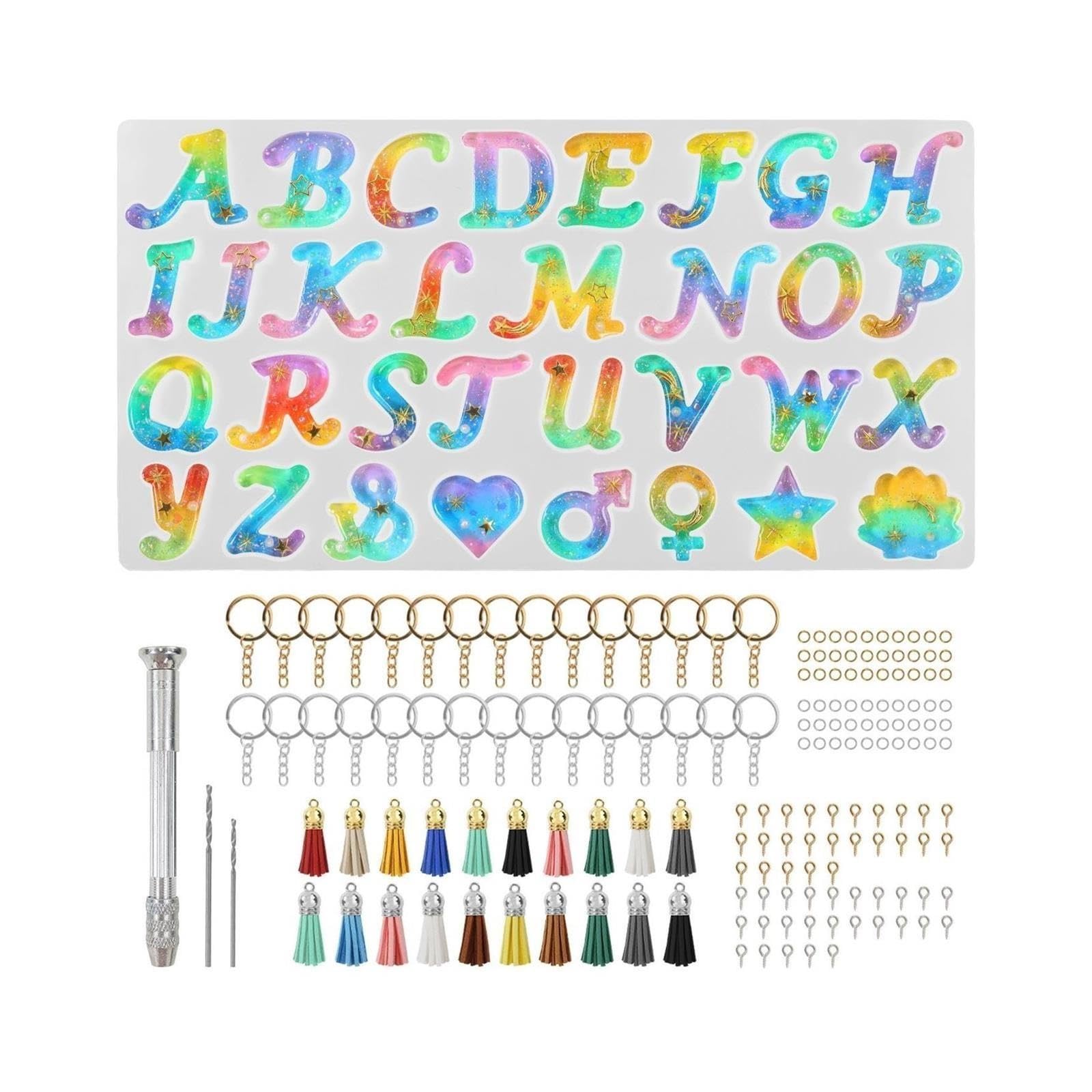 Silikon Buchstaben Form Alphabet-Harzformen-Set aus Silikon