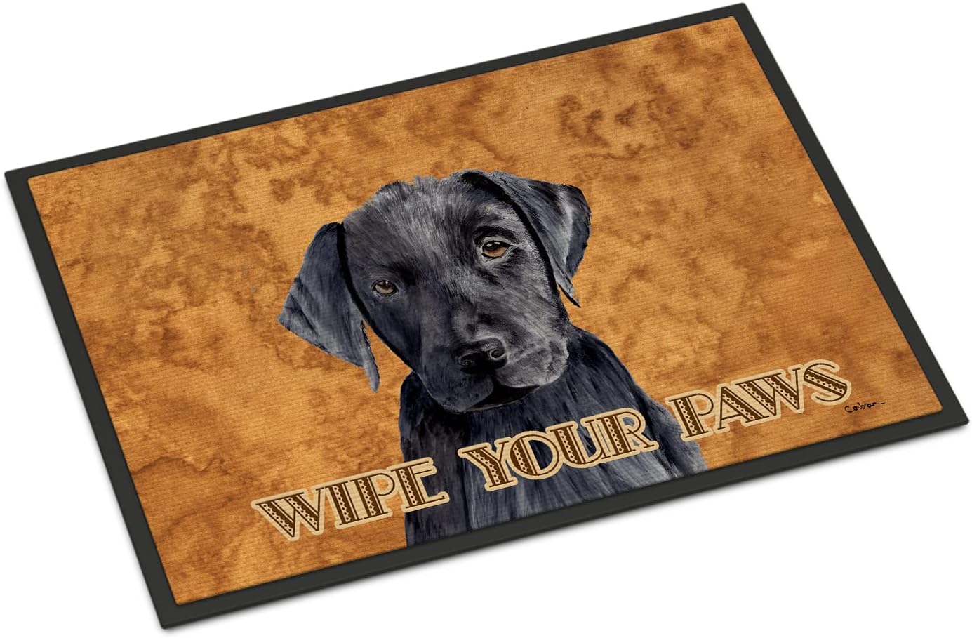 Caroline's Treasures SC9136MAT Labrador Wipe Your Paws Doormat 18x27 Front Door Mat Indoor Outdoor Rugs for Entryway, Non Slip Washable Low Pile, 18H X 27W