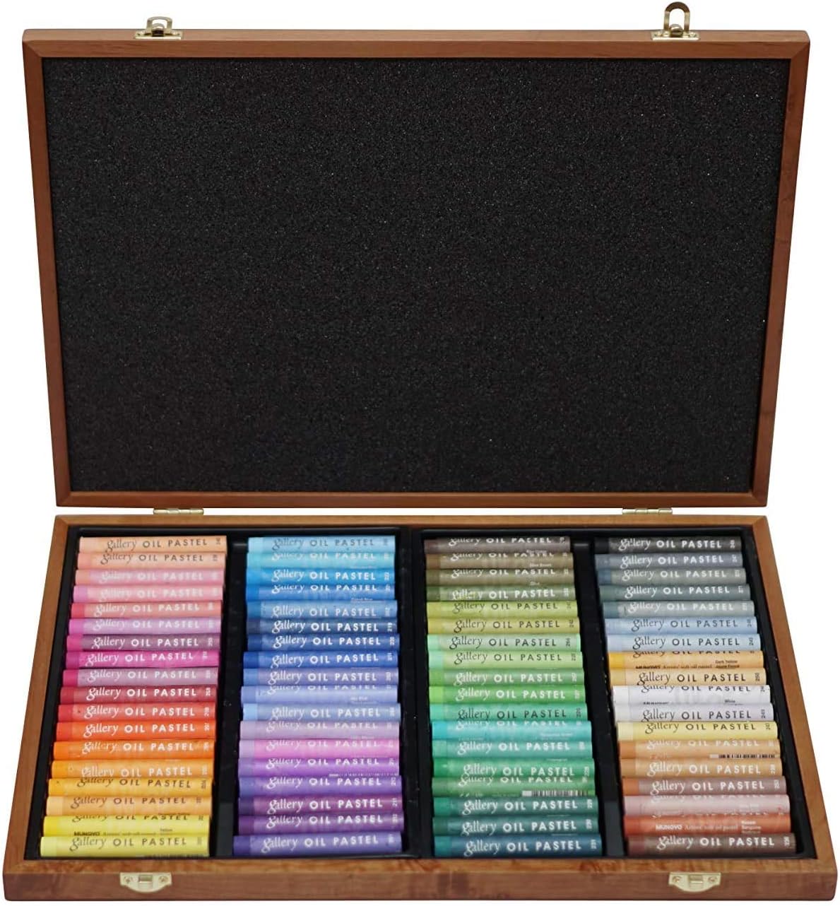 Gallery Professional 72-Color Soft Oil Pastel Set | Superior Blendability, Elegant Wooden Case