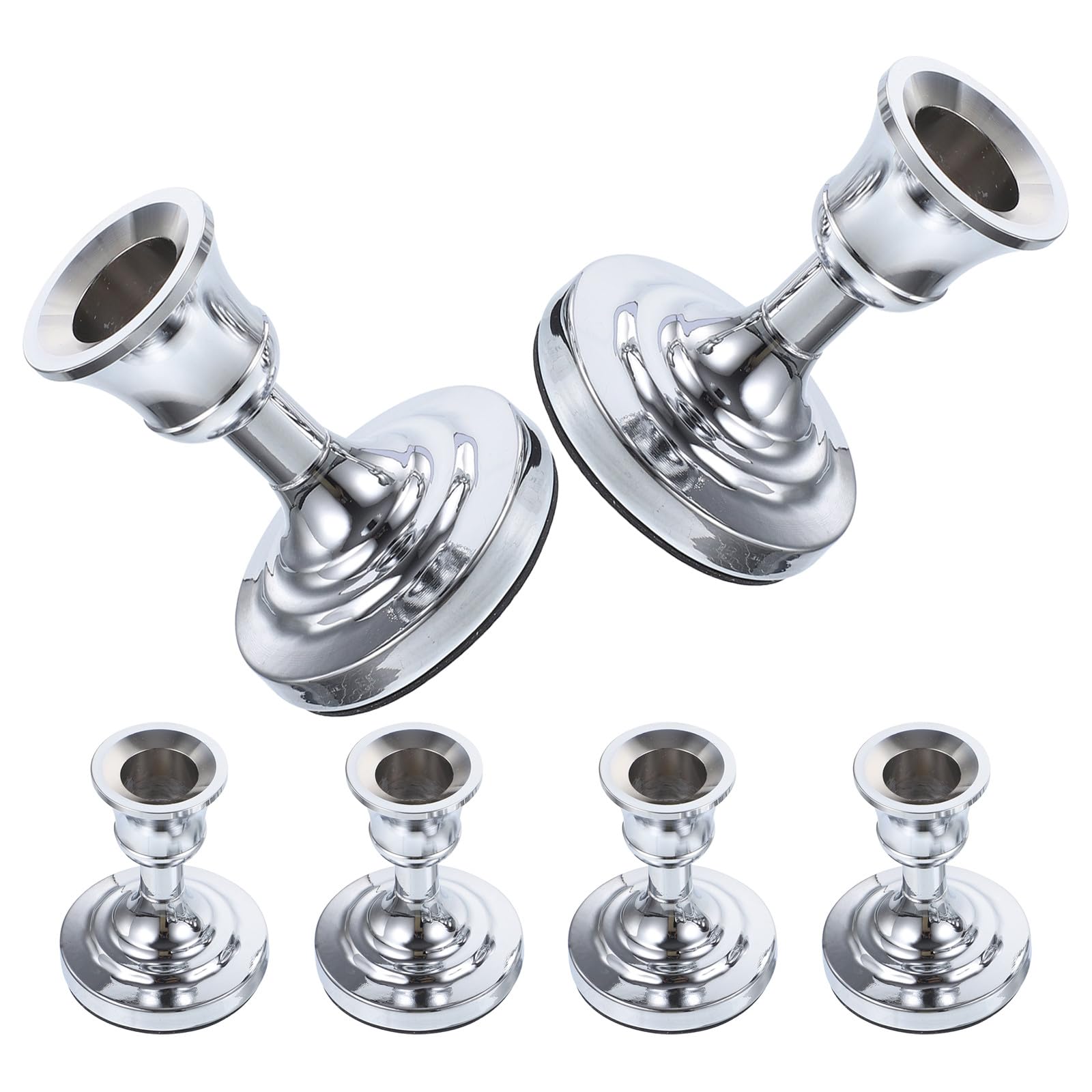 Bougeoir vintage argenté de table de mariage en fer Gatuida style européen classique