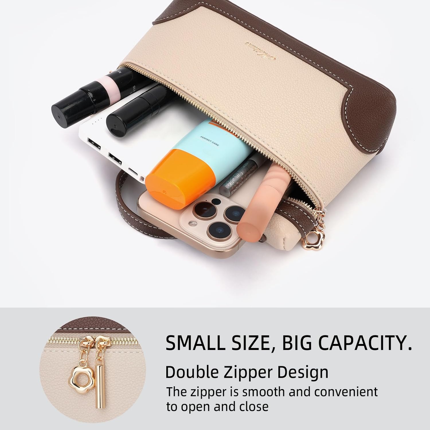 MEITRUE Crossbody Bag for Women Small Top-Handle Pouch Purse Designer Leather Shoulder Handbag Trendy - Image 4