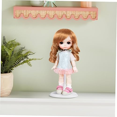 Miniatura 6 de White Doll Stands 2Pcs Doll Display Stand Doll Bracket Doll Support Stand Bear Stand Desktop Doll Holder for Kids Dollhouse Accessories (25cm)