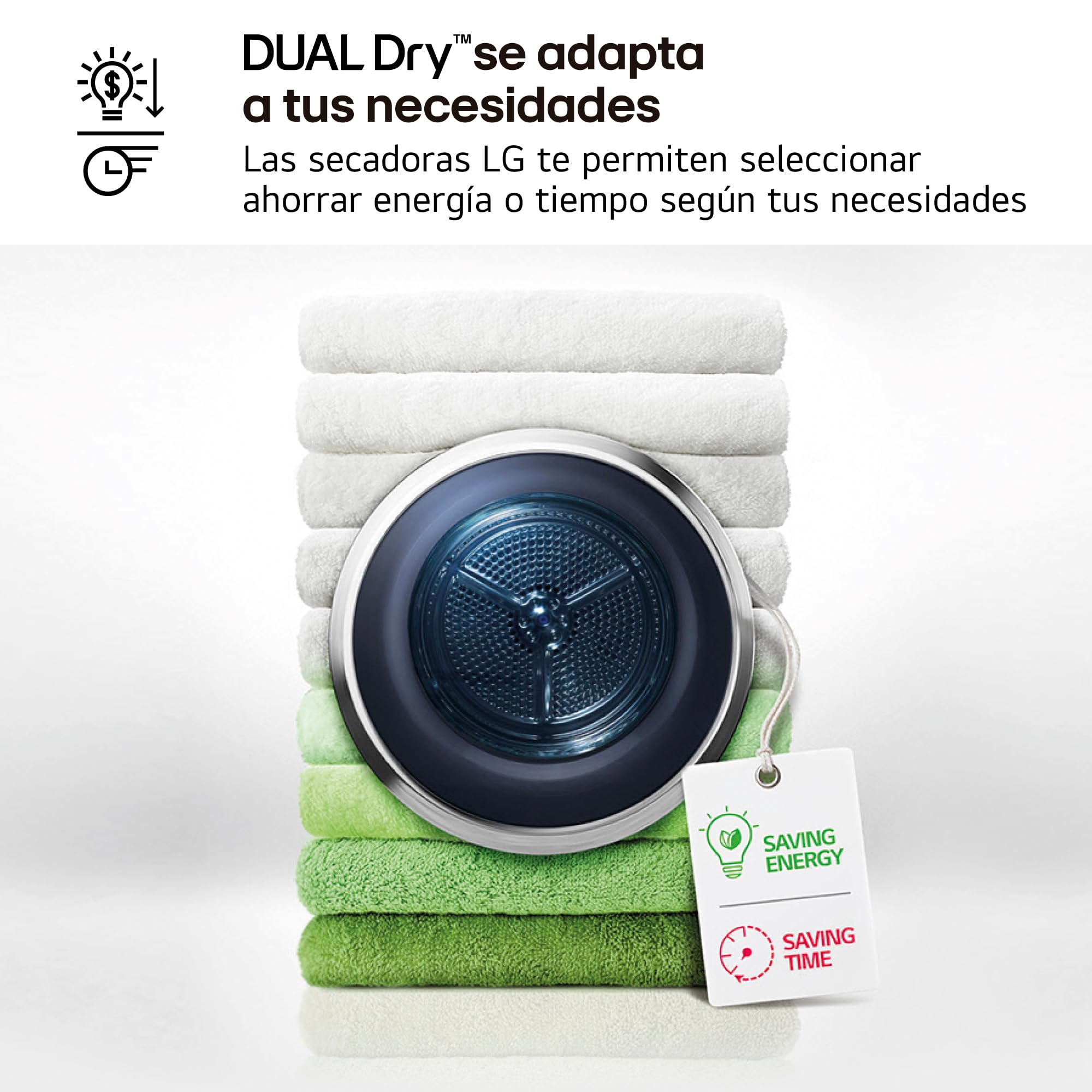 LG RHX7009TWS - Secadora con Inteligencia Artificial 9 kg, Bomba de Calor Dual Inverter, Eficiencia B, Serie 700, Tecnología AI Dry, Eco Hybrid, Conectividad Wi-Fi ThinQ, Blanco