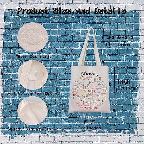 Miniatura 2 de Regalo de Florida para mujer, bolsa de cosméticos Bienvenido a Florida Mudarse a Florida Regalo, Bolso tote Florida