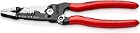 KNIPEX 13 71 8 Forged Wire Stripper 8-Inch - Strips 10-20 AWG Solid/Stranded, Cuts Screws/Cables, Made in Germany