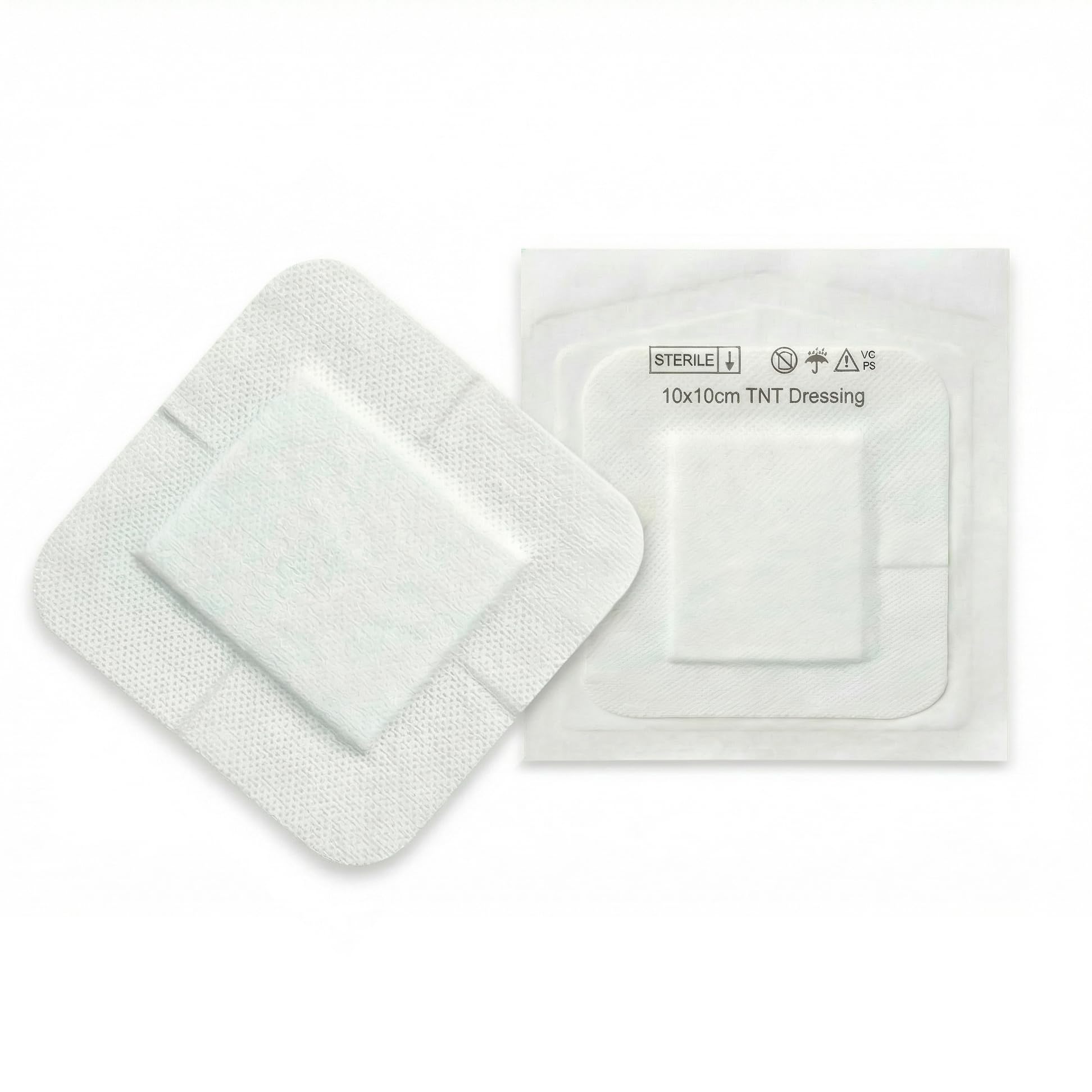 KMINA Apósitos Adhesivos de TNT (1200 unidades, 24 cajas de 50) 10 x 10 cm, Estériles para Suministro Médico