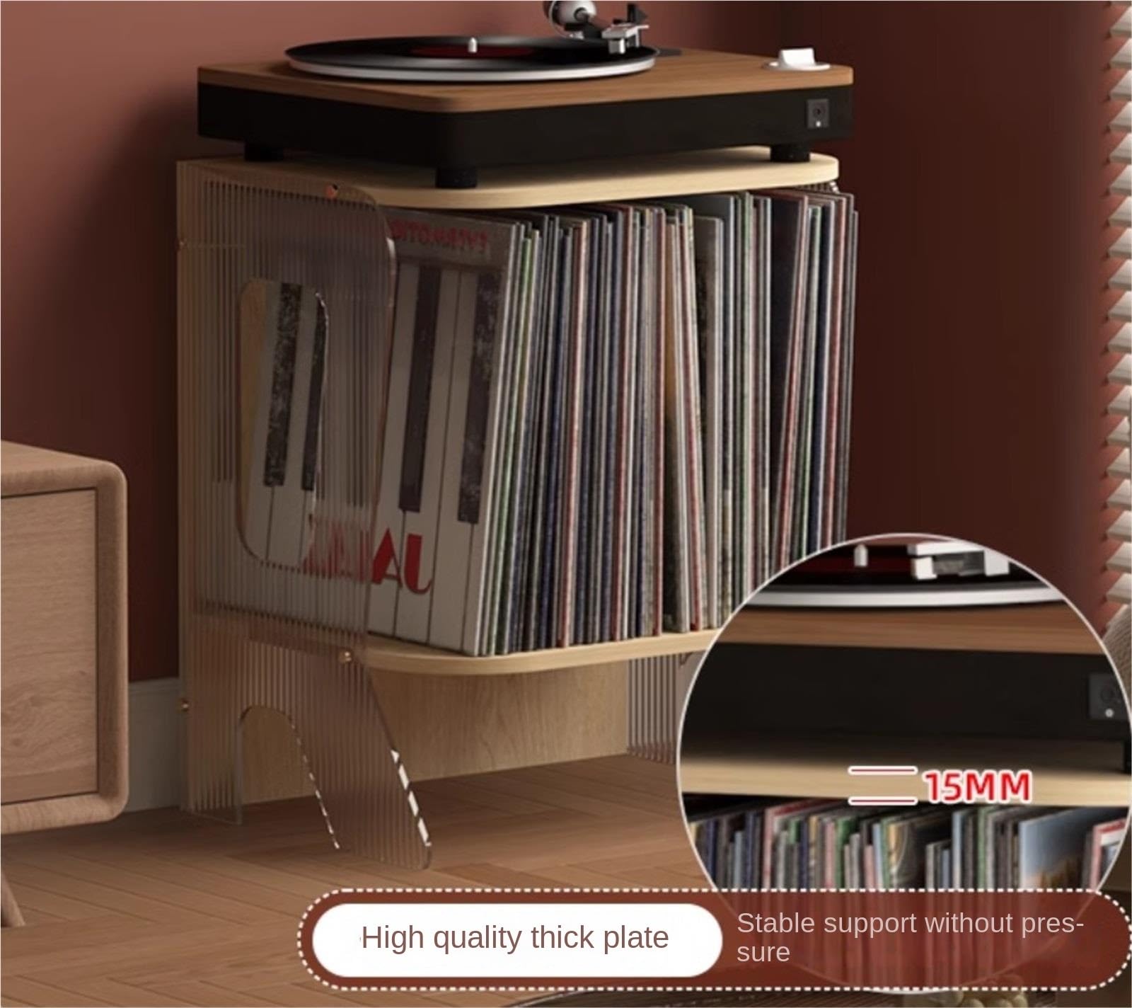 Esposizione E Archivio Portadischi In Vinile, Multifunzione, Scatola Portaoggetti Da Tavolo, Espositore For Album Sala Musica E Collezionisti