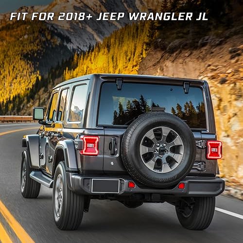 Miniatura 7 de Kiwi Master Tercera luz de freno LED para Jeep Wrangler JL4xe 2018-2025 Accesorios Tercera luz de freno Luz de freno de montaje alto (lente humo de