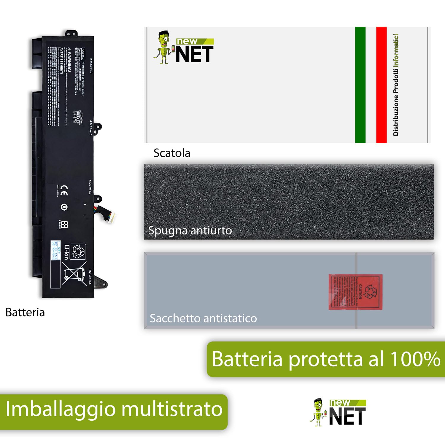 Batteria CC03XL HSTNN-DB9O compatibile con Pc Hp EliteBook 850 G7 G8 | con HP EliteBook 855 G7 G8, Zbook Firefly 15 G8 con P/N CC03056XL, L77622-2C1, L77622-2C2, L77991-005 [11.55 V - 4600 mAh]