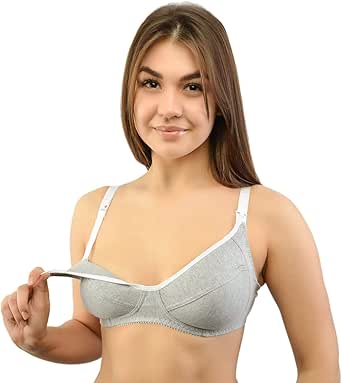 Maternity and Nursing Comfort Bra - Nude Non-Wire and Seamless Bras for