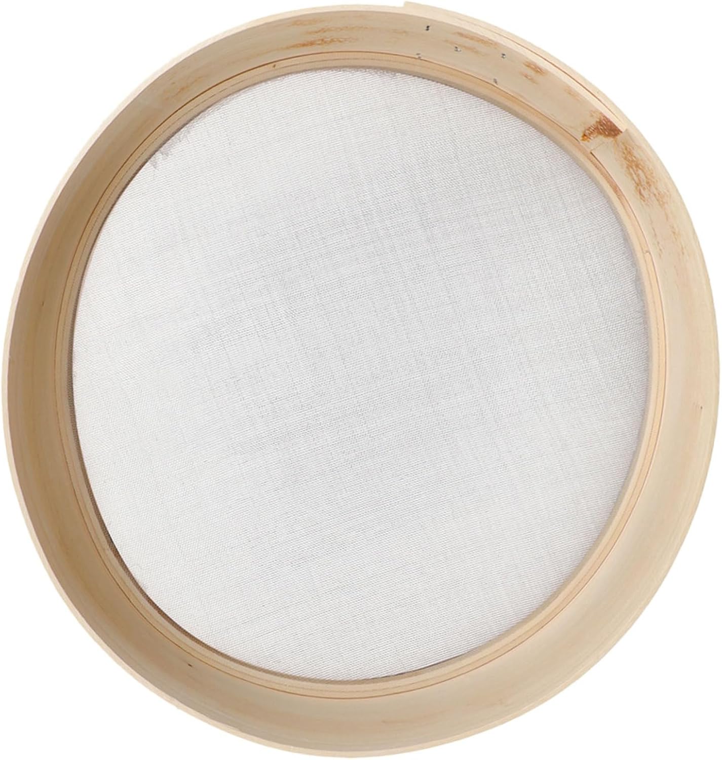 Wooden Fine Mesh Flour Sifter 30cm round Baking Sieve Household Baking Filter for Cake and Soy Milk Straining