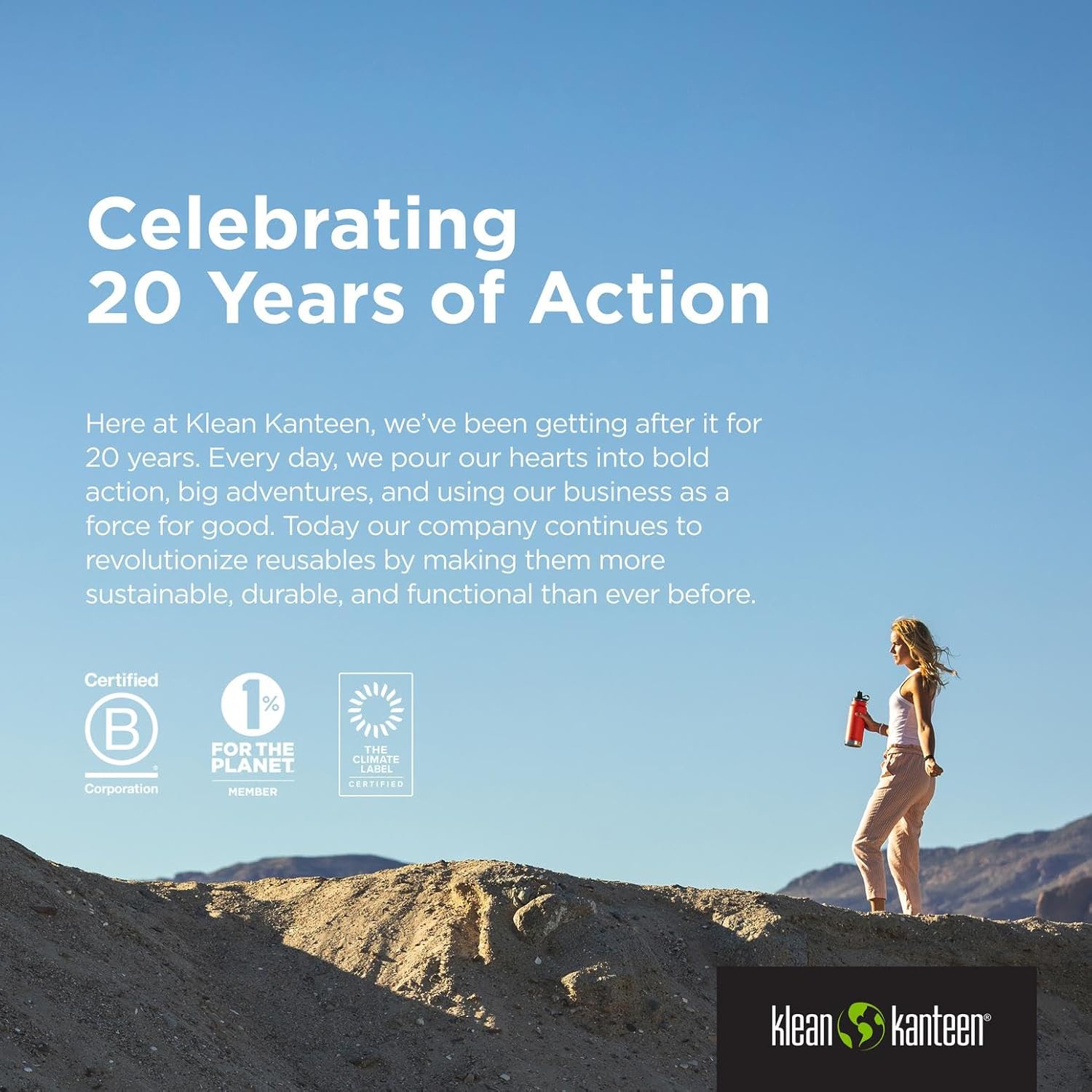 Klean Kanteen Rise Classic Insulated Water Bottle - Keep Drinks Cold for 65 Hours - Stainless Steel - Insulated Water Bottle - Leak & Sweat-Proof - Arch Loop Cap - 20 oz - Dusty Orchid - Image 7