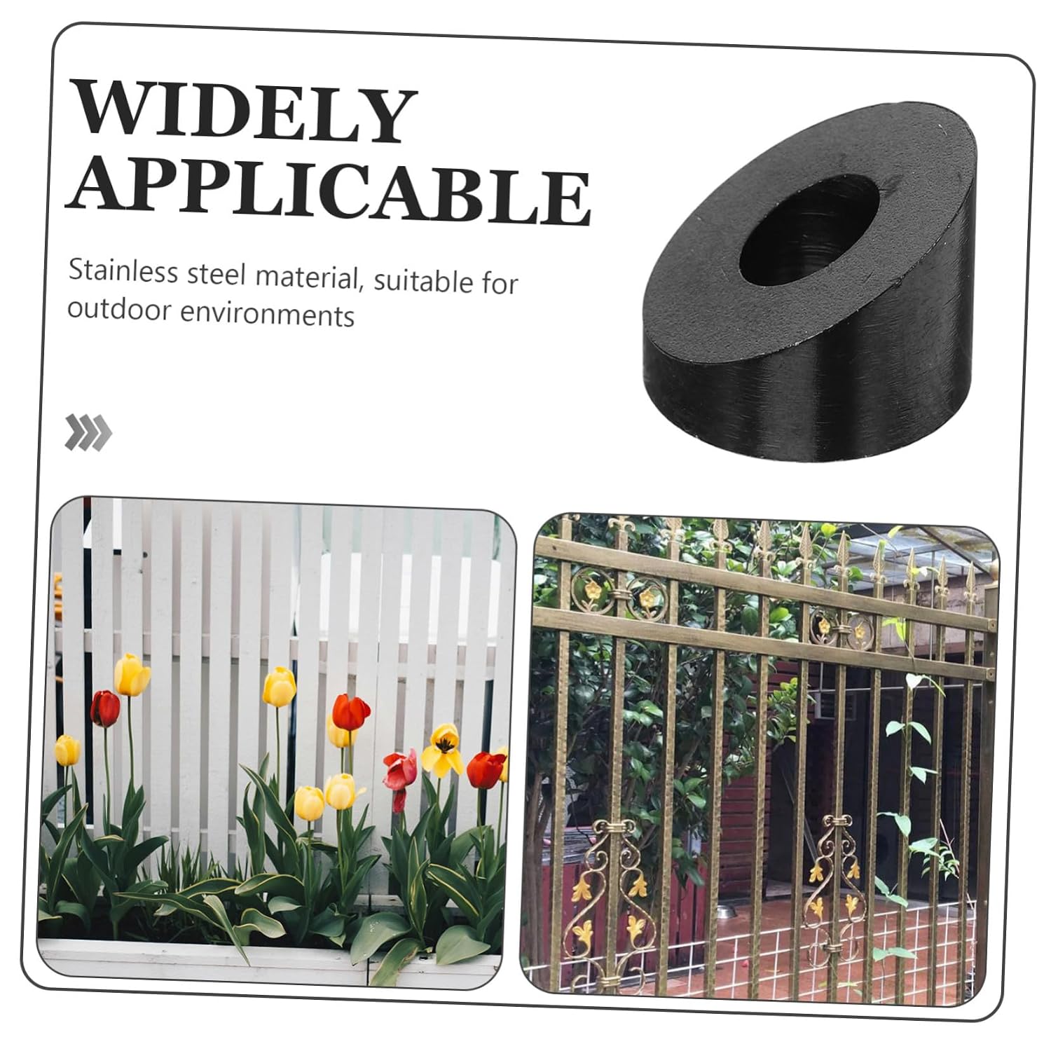 Luxshiny Stainless Steel Cable Railing Kit 4pcs Beveled Washers Washers Deck Railing Bracket Accessories