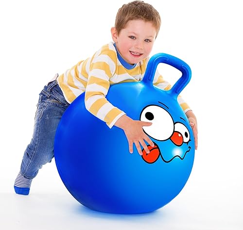 Miniatura 8 de U&C Planet Hoppity Hop - Bola de salto de 20 pulgadas con mango para niños de 5 a 9 años, pelota de salto para sentarse y rebotar con bomba