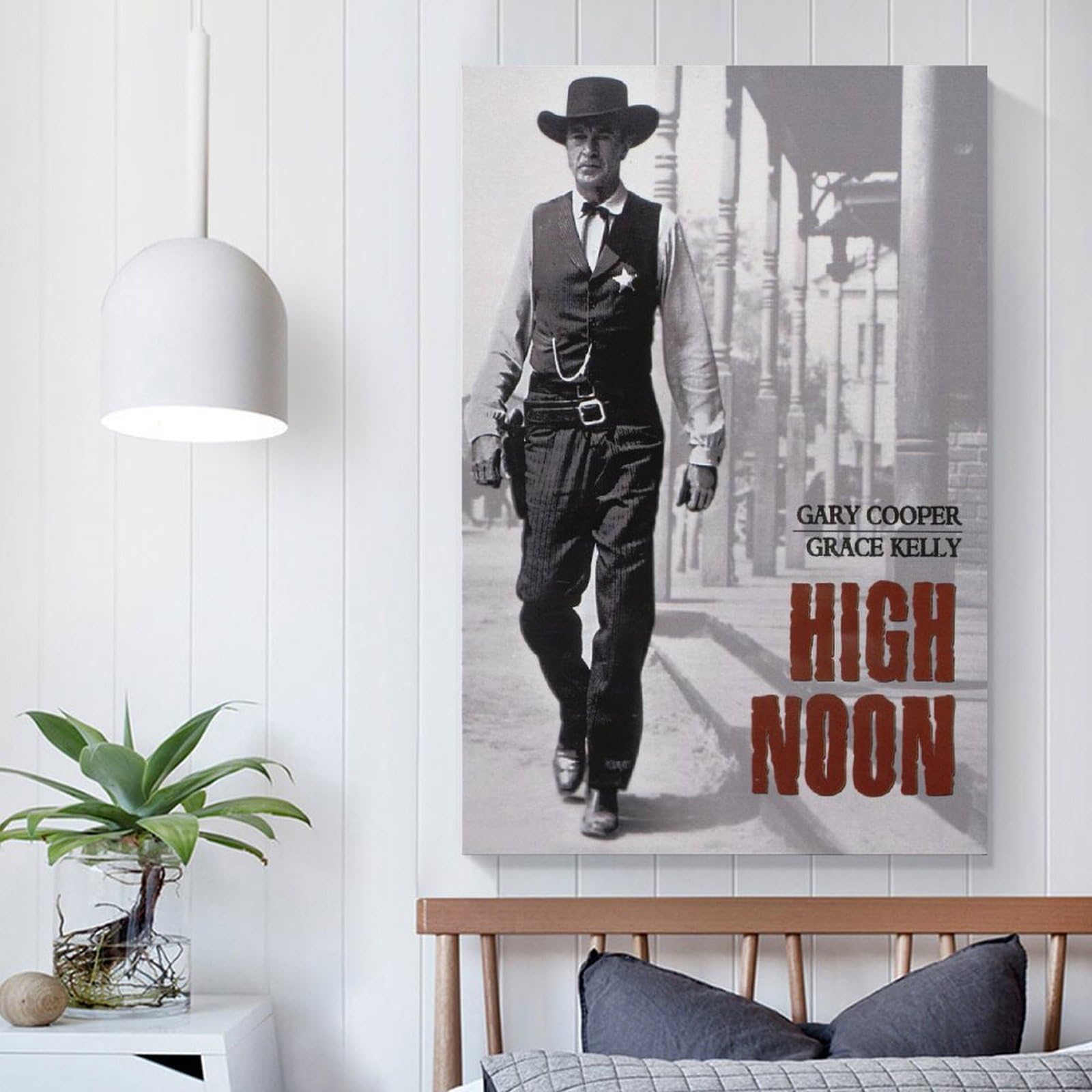 High Noon Poster Classic Western Movie Poster Hd Retro Art Waterproof Poster Artworks Canvas Poster Room Aesthetic Wall Art Prints Home Modern Decor Gifts Framed-unframed 12x18inch(30x45cm)