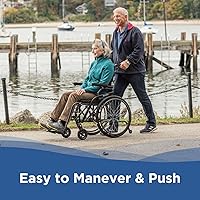 Vista 4 de Journey SoLite C2 Silla de ruedas ultraligera para adultos y personas mayores - Silla manual portátil plegable de 250 libras de capacidad - Marco