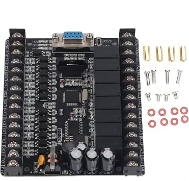 PLC Industrial Control Board FX1N 20MR with 32 bit MCU, Support Ladder Programming, Analog Acquisition, Human Machine Interface for Industrial Automation 20MR+2AD+Real-time Clock