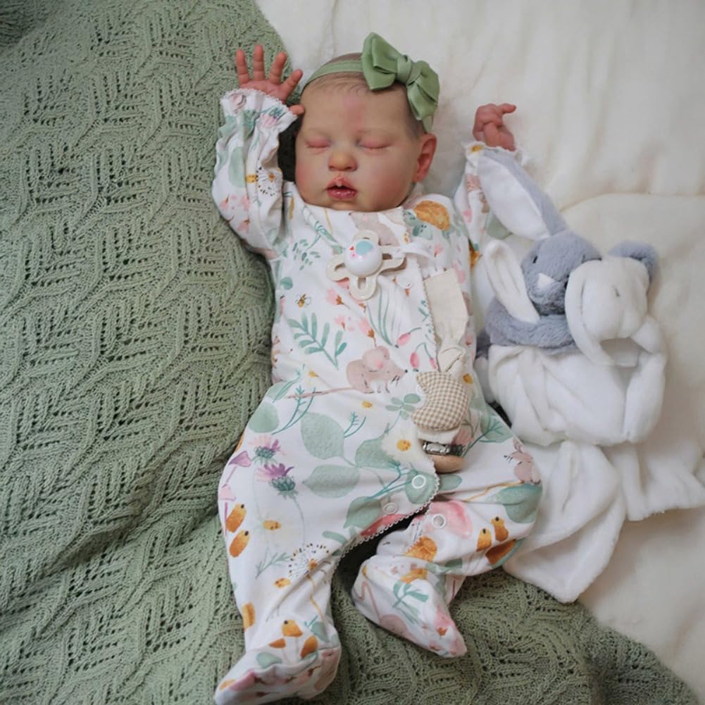 Lonian Reborn 19 Zoll 48cm Kleinkind Puppe Baby weiches Vinyl Silikon Real Life Like Looking Newborn Puppen magnetische Schnuller Spielzeug