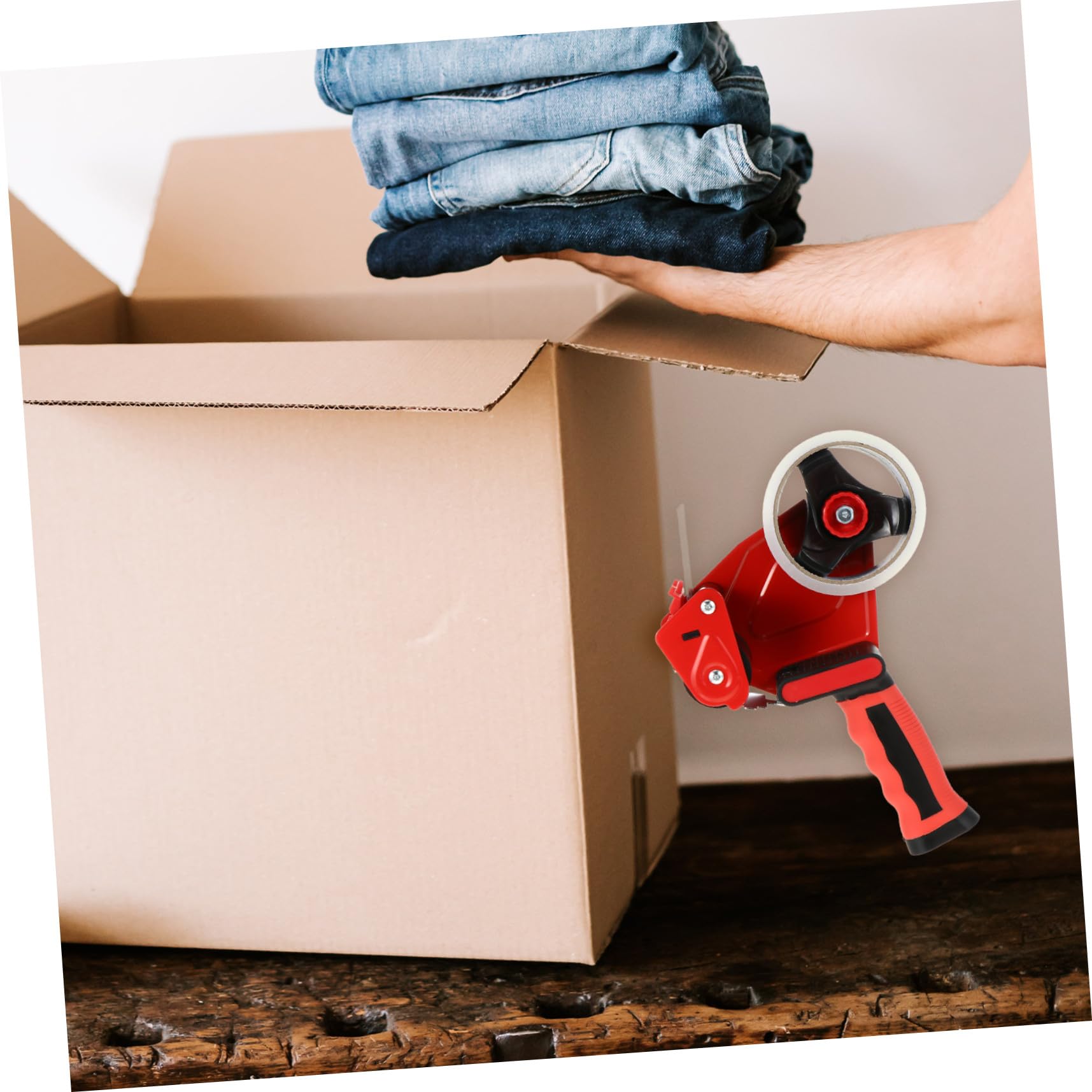 ARTIBETTER 2 Stck. Leichter Tragbarer Metall Klebebandabroller mit Ergonomischem Griff und Integriertem Cutter für Einfaches Verpacken und Abrollen Geeignet für Verpackungskartons und