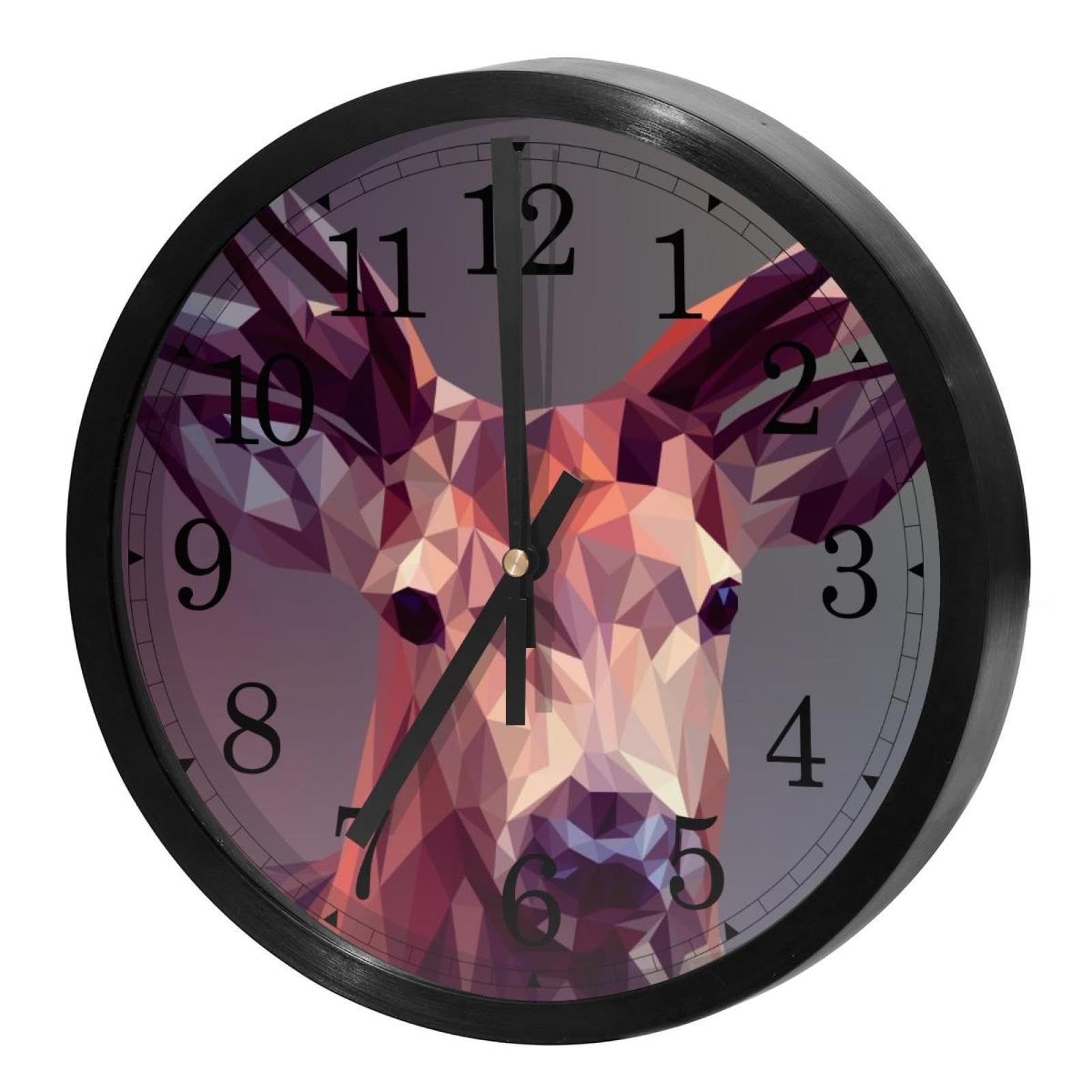 Horloge murale ronde à quartz haut de gamme sans tic-tac motif animal