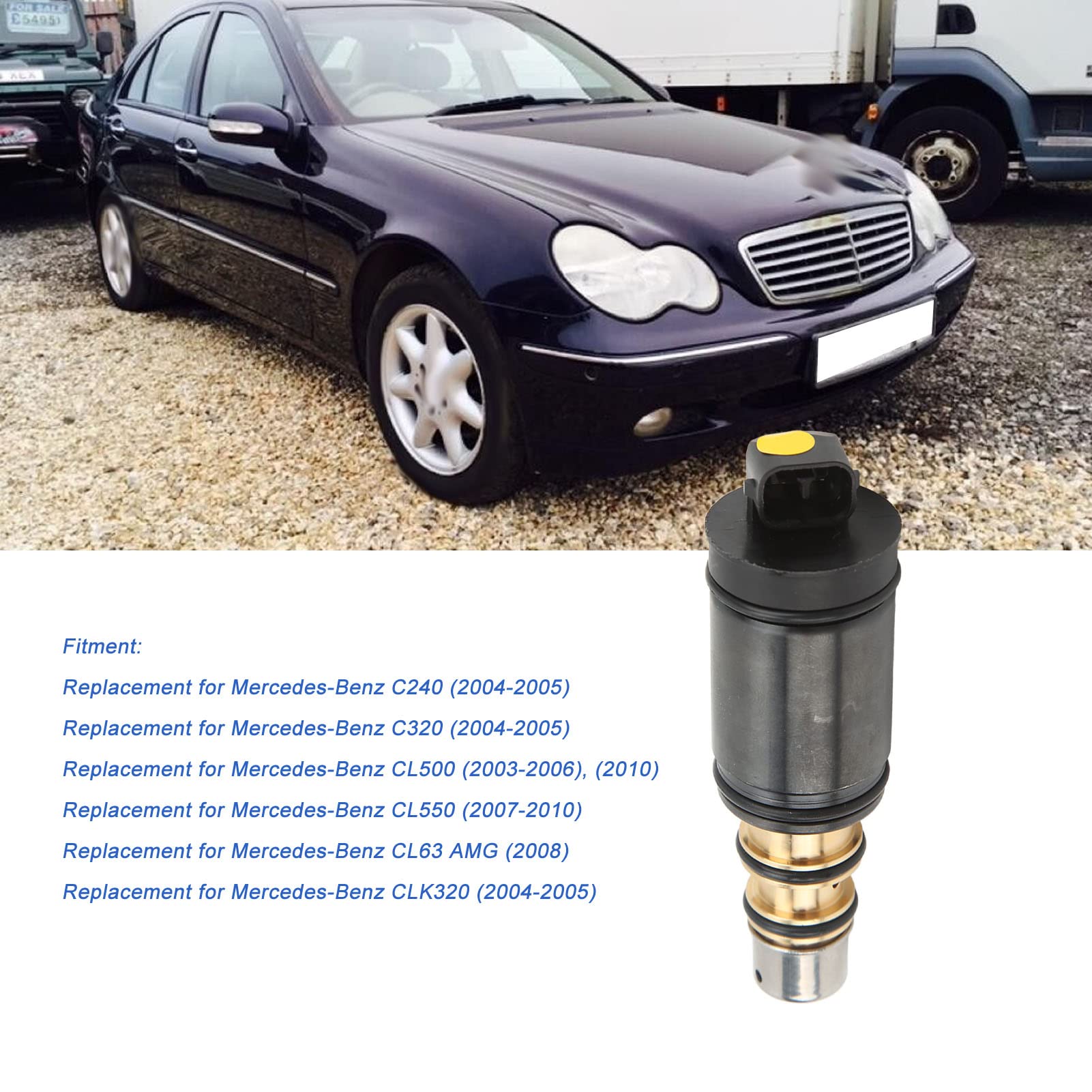 Compresor de CA Válvula de Control Electrónico, Durable Respuesta Rápida Larga Vida útil Válvula de Control de Aire Acondicionado de Ajuste Perfecto Alto Rendimiento para Automóvil