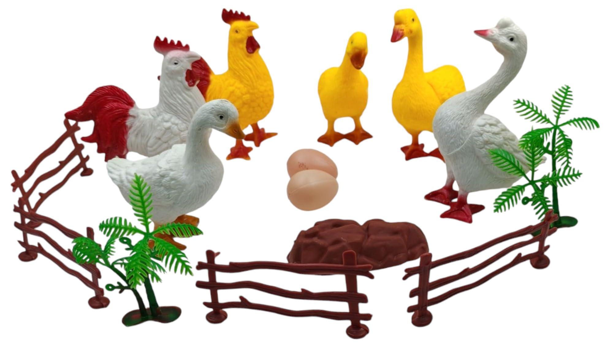 KASBA My Farm Animals with Egg, Fence, Tree Toys Figurines Model Animals Collection Set Toy for Boys Girls Kid Toddlers. (B0BWV19F4N) Amazon Price History, Amazon Price Tracker