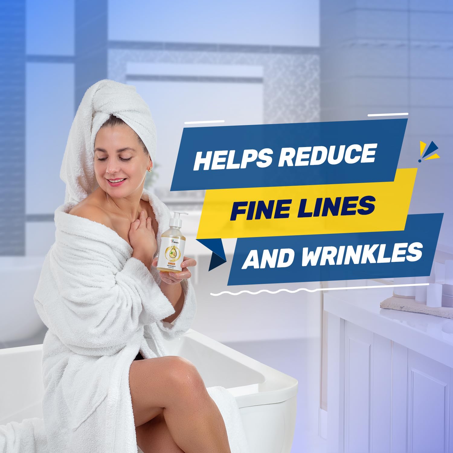 Verana Olio Massaggio Zenzero, 100% Cosmetici Naturali, Vegano, Efficace per Programmi di Modellazione del corpo, Olio Cellulite, Riduce le rughe, Ringiovanimento, Effetto Riscaldamento (5L)