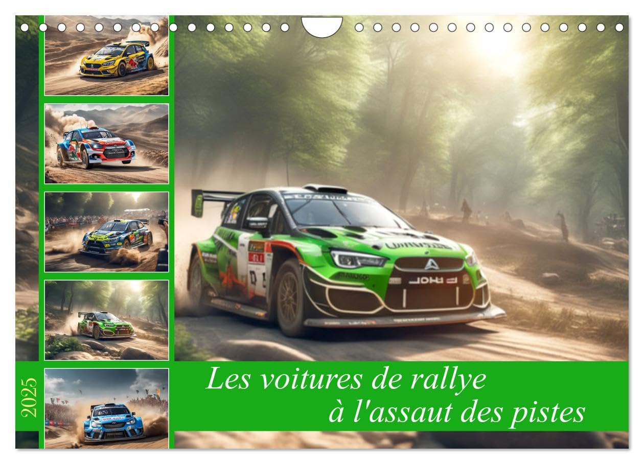 Calendrier rallye 2025 idée cadeau idéale pour passionné auto A4