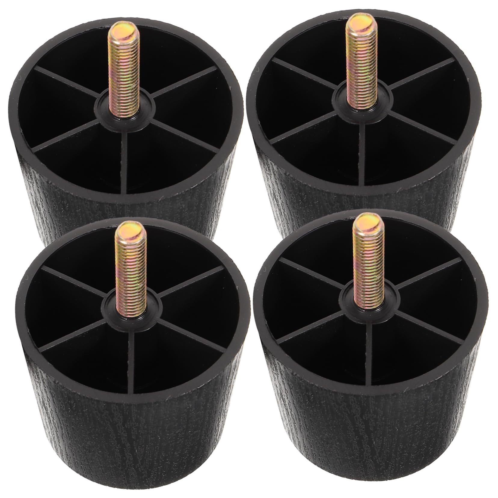 Tornillos niveladores para patas de sofá que corrigen suelos inclinados con base antivibración